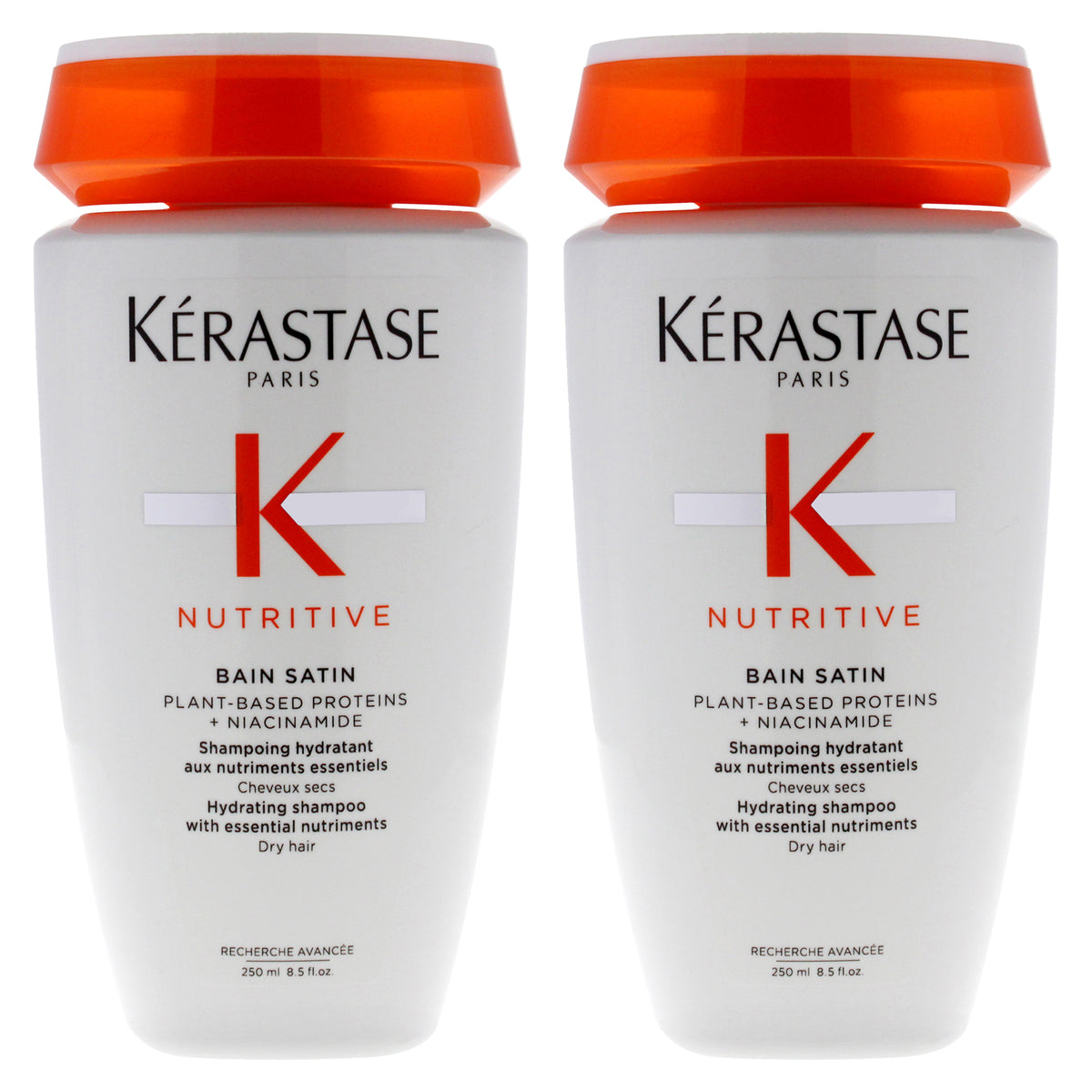 Nutritive Bain Satin Shampoo by Kerastase for Unisex - 8.5 oz Shampoo - Pack of 2