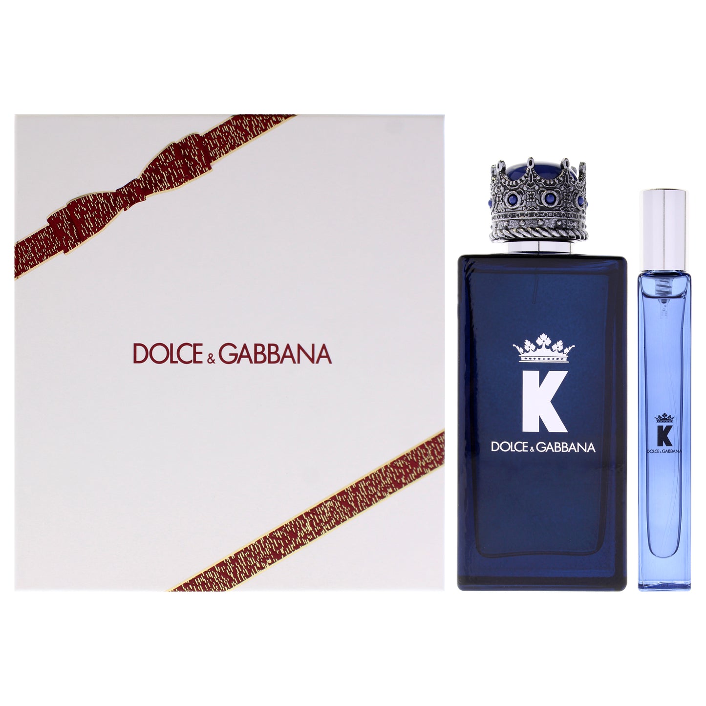 K by Dolce and Gabbana for Men - 2 Pc Gift Set 3.3oz Parfum Spray, 0.33oz EDP Spray (Mini)