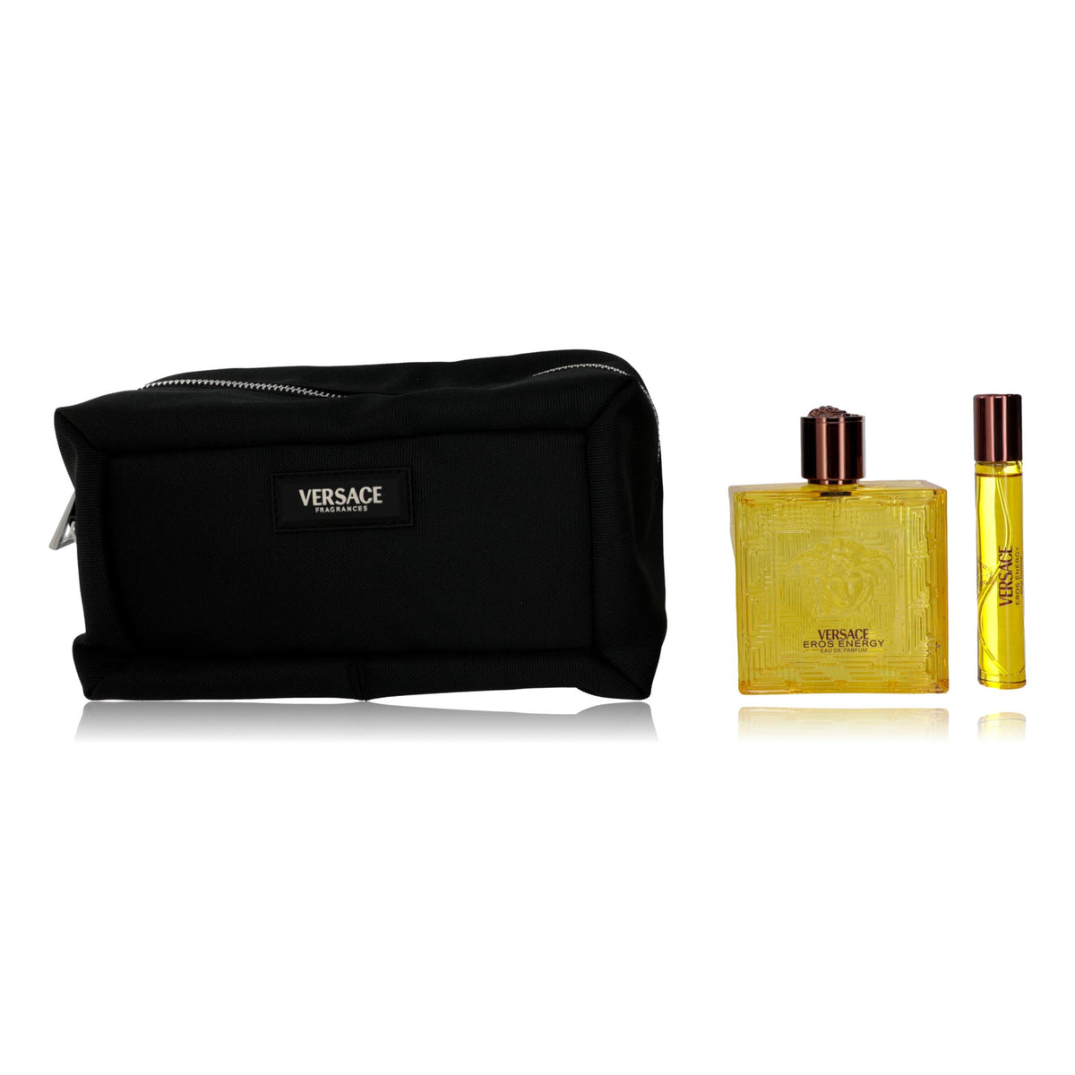 Versace Eros Energy by Versace for Men - 3 Pc Gift Set 3.4oz EDP Spray, 0.33oz EDP Spray (Mini), Trousse