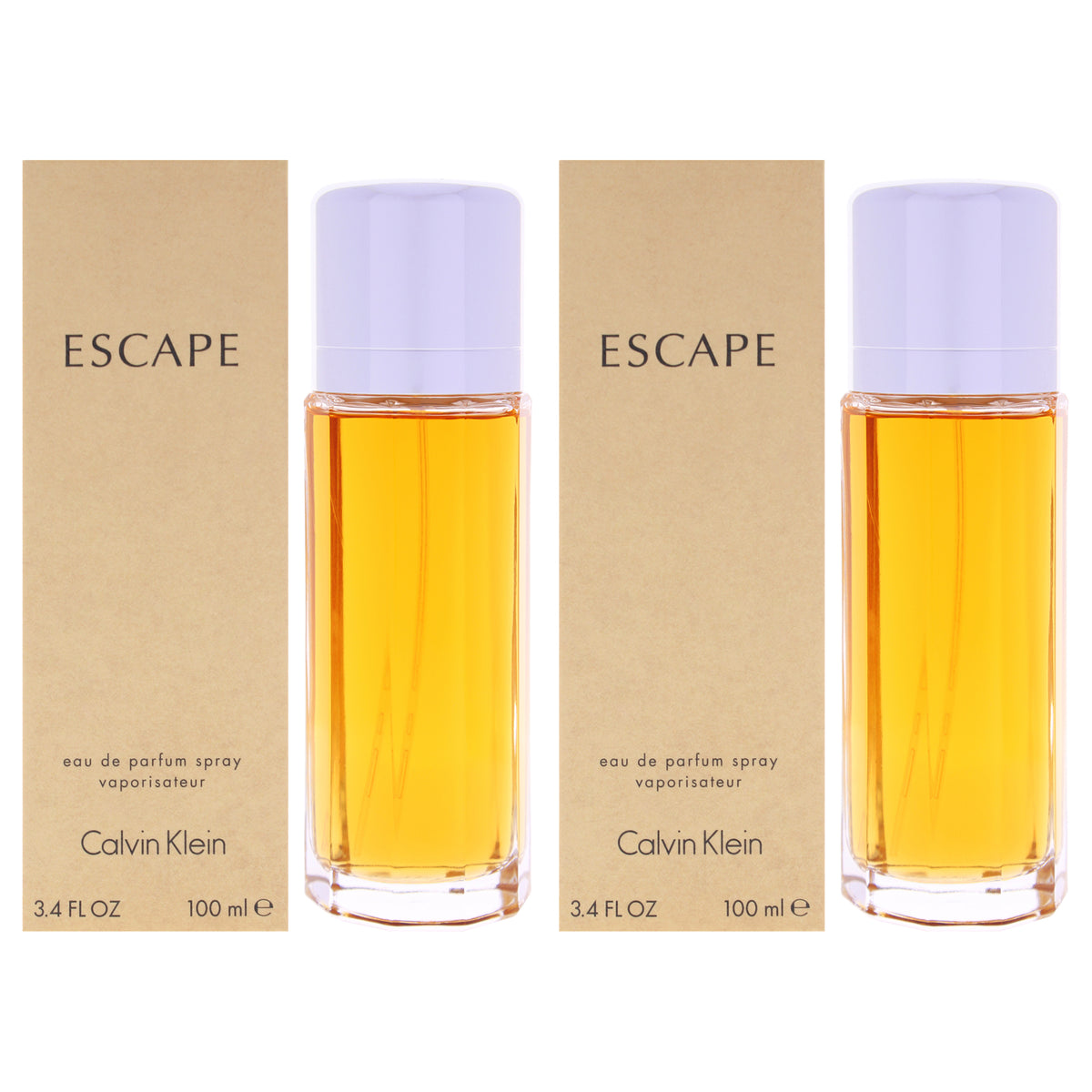 Escape by Calvin Klein for Women - 3.4 oz EDP Spray - Pack of 2