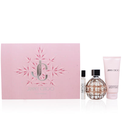Jimmy Choo 3 Pcs Set For Women: 3.3 Eau De Parfum Spray + 0.25 Eau De Parfum Spray + 3.3 Body Lotion....