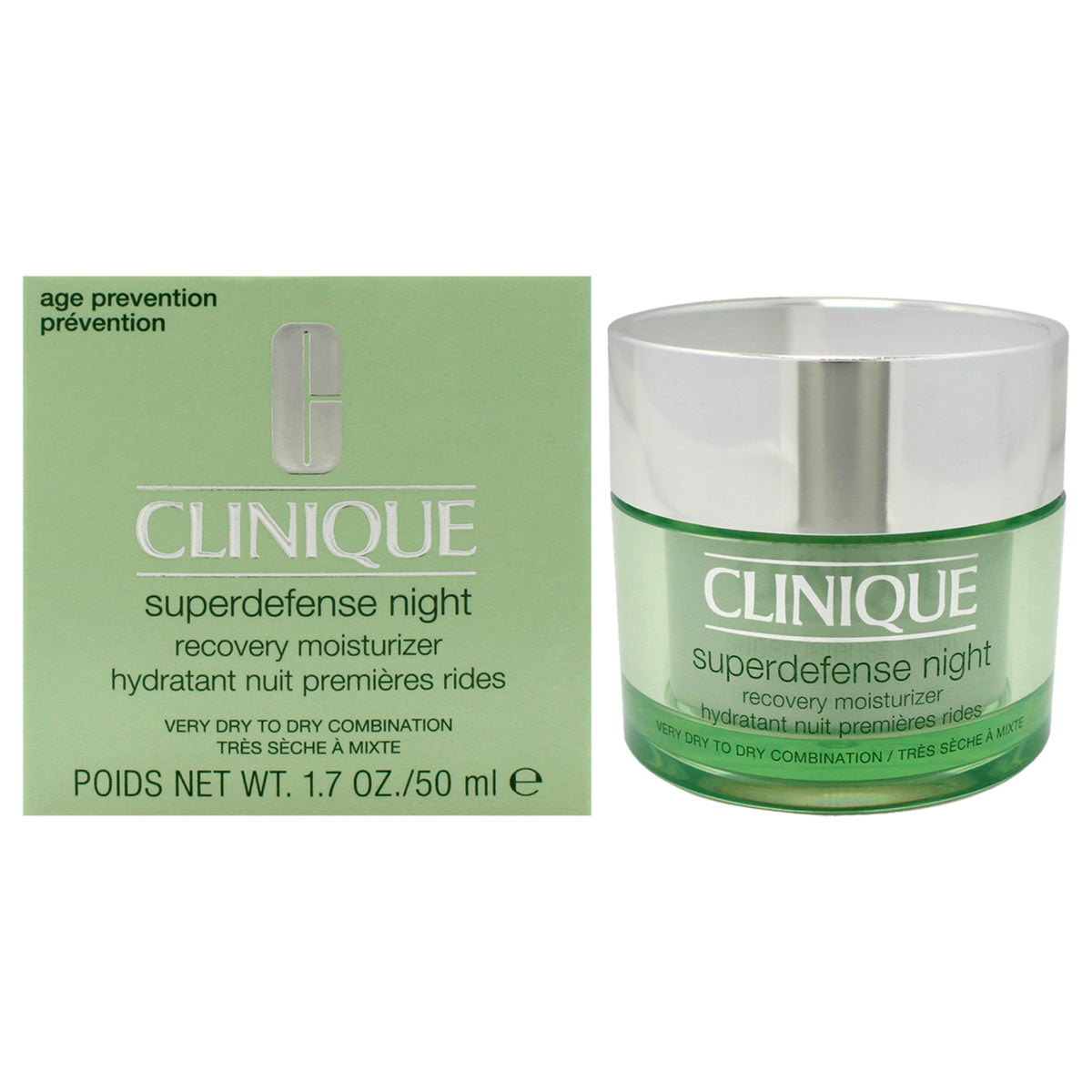 Superdefense Night Recovery Moisturizer by Clinique for Unisex - 1.7 oz Moisturizer
