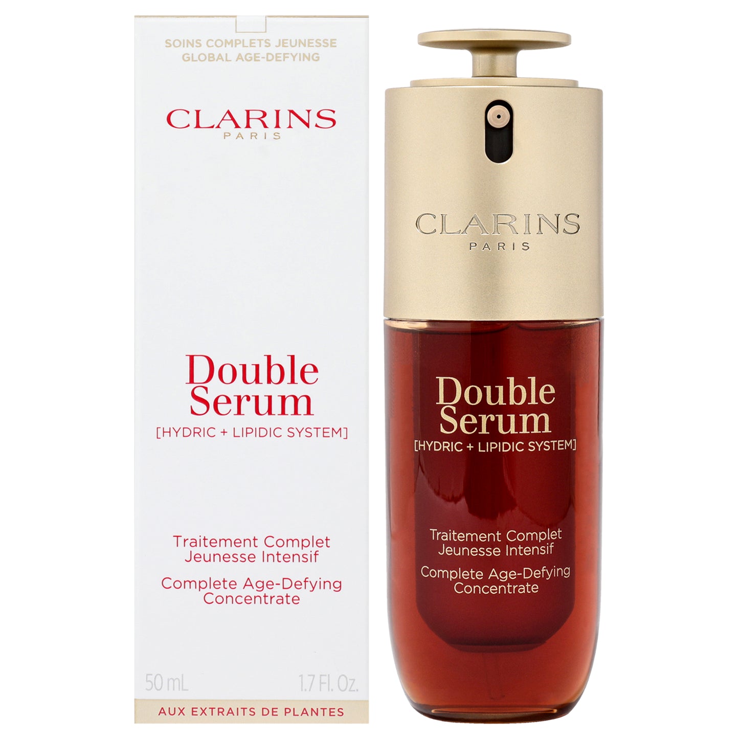 Double Serum Complete Age Control Concentrate by Clarins for Unisex - 1.6 oz Serum