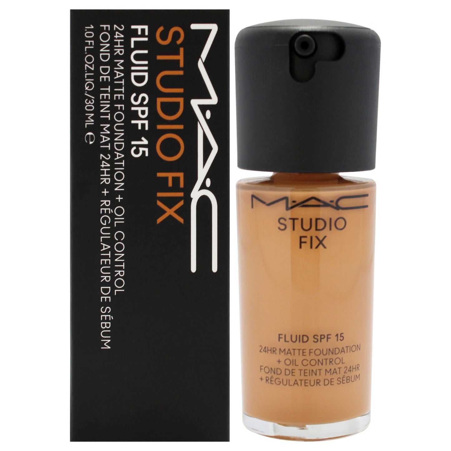 Studio Fix Fluid SPF 15 24HR Matte Foundation Plus Oil Control - NC45 Bronze With Golden Undertone by MAC for Women - 1 oz Foundation