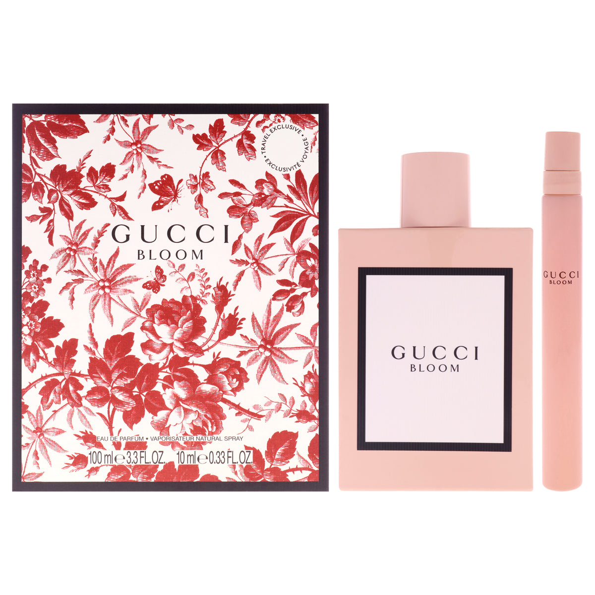 Gucci Bloom by Gucci for Women - 2 Pc Gift Set 3.3oz EDP Spray, 0.33oz EDP Spray (Mini)