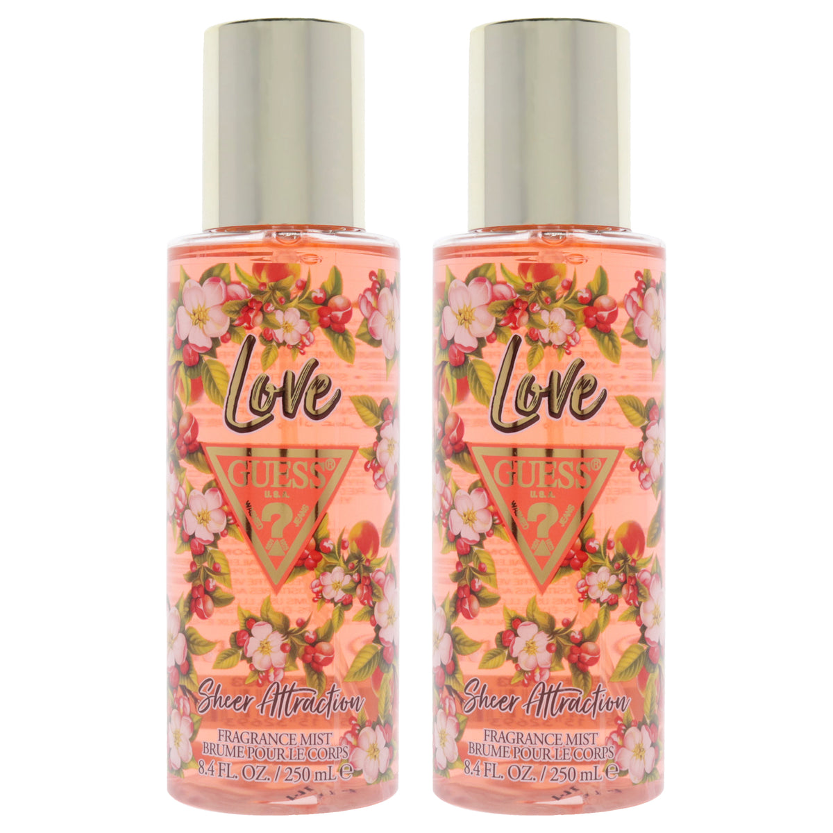 Guess Love Sheer Attraction by Guess for Women - 8.4 oz Fragrance Mist - Pack of 2