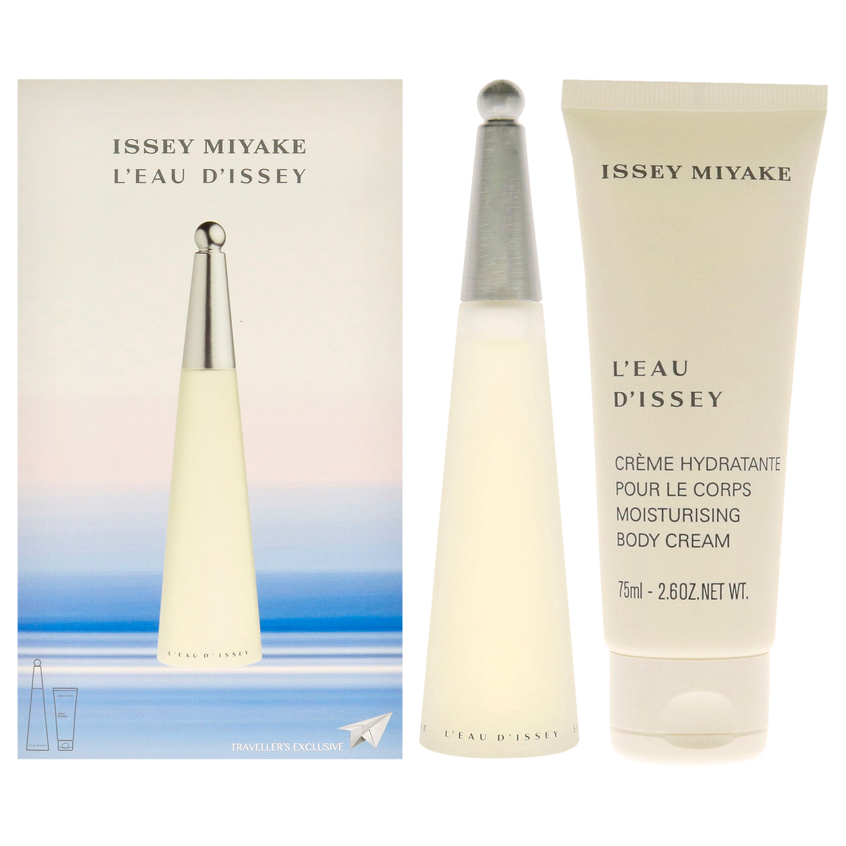Leau Dissey by Issey Miyake for Women - 2 Pc Gift Set 3.3oz EDT Spray, 2.6oz Moisturizing Body Cream