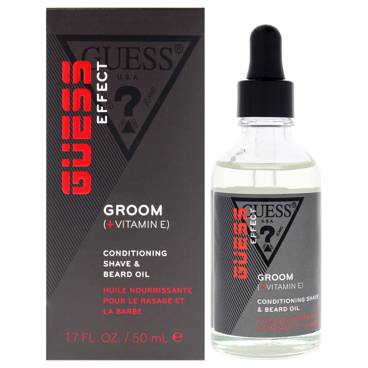 Guess Effect Boost Conditioning Shave and Beard Oil by Guess for Men - 1.7 oz Oil