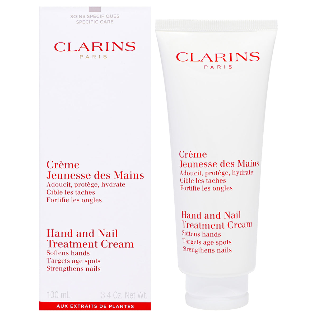 Hand and Nail Treatment Cream by Clarins for Unisex - 3.4 oz Cream