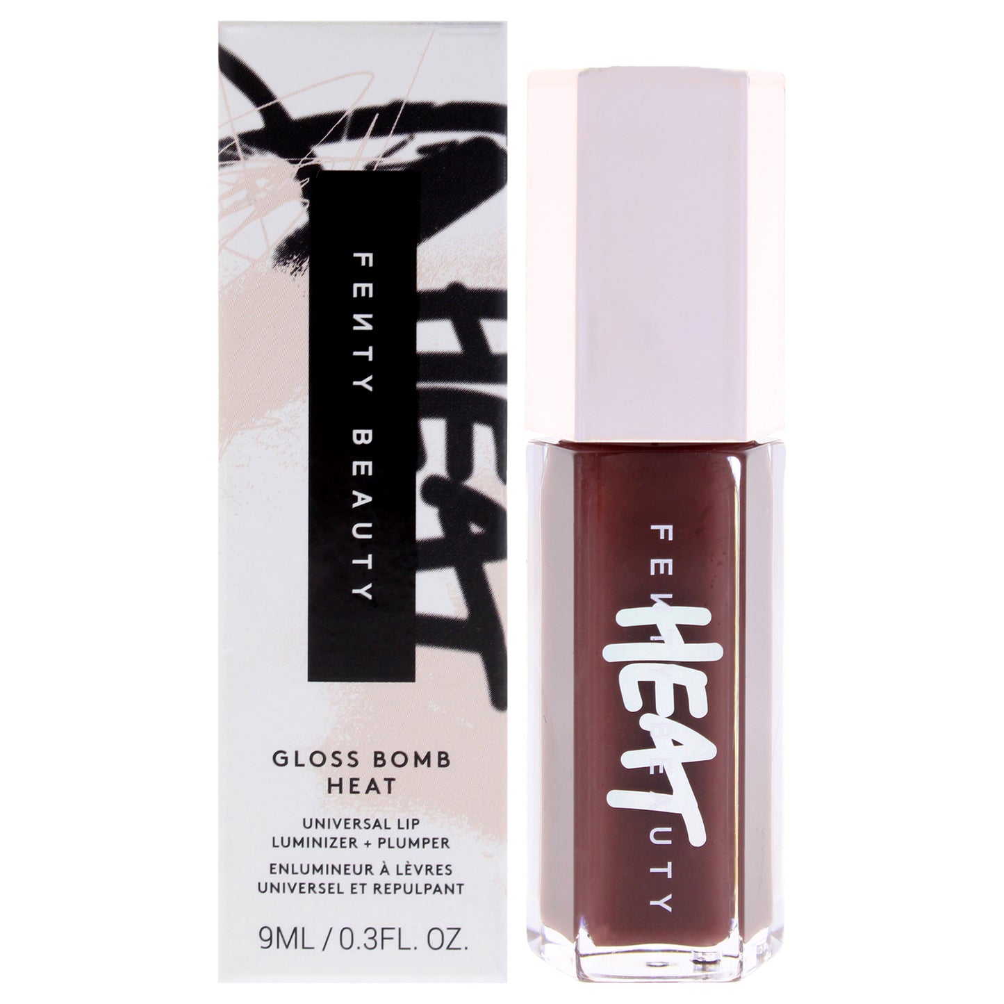 Gloss Bomb Heat Universal Lip Luminizer Plus Plumper - 04 Hot Chocolit Heat by Fenty Beauty for Women - 0.3 oz Lip Gloss