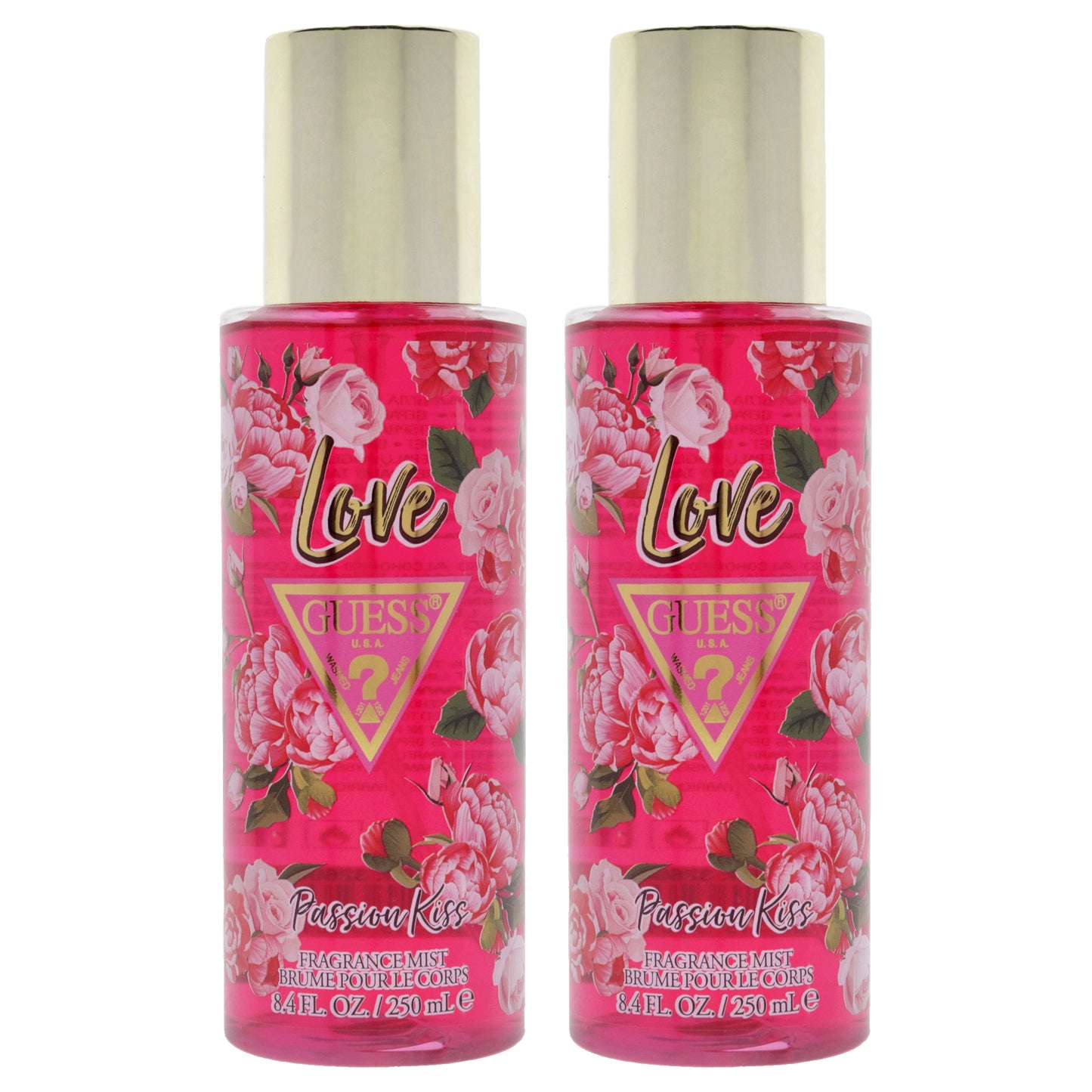 Guess Love Passion Kiss by Guess for Women - 8.4 oz Fragrance Mist - Pack of 2