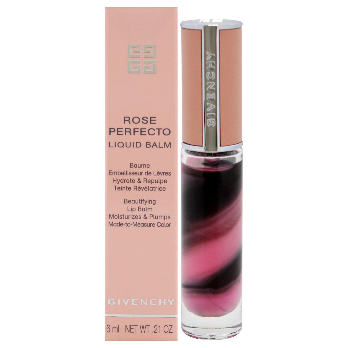 Rose Perfecto Tinted Liquid Lip Balm - 011 Black Pink by Givenchy for Women - 0.21 oz Lip Balm