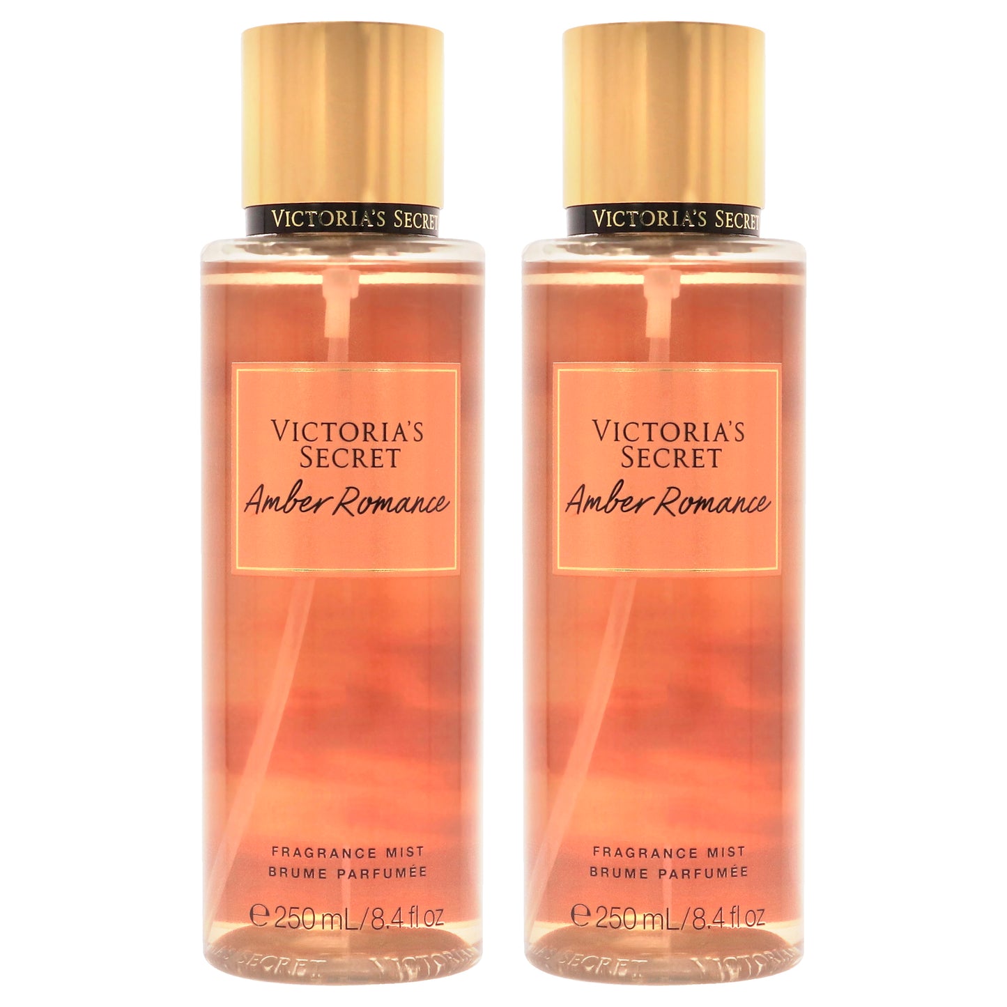 Amber Romance by Victorias Secret for Women - 8.4 oz Fragrance Mist - Pack of 2