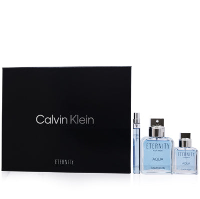 ETERNITY AQUA MEN/CALVIN KLEIN 3 PC. SET (M)
