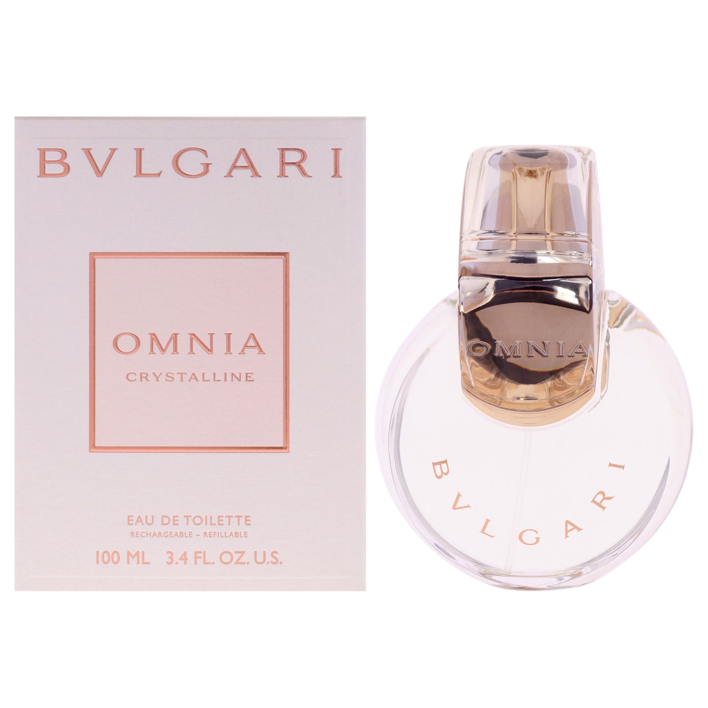 OMNIA CRYSTALLINE/BVLGARI EDT SPRAY 3.4 OZ (100 ML) (W)