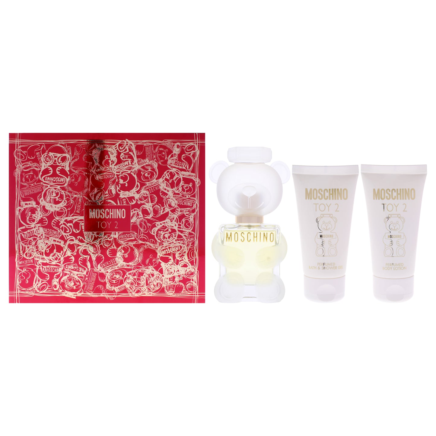 Moschino Toy 2 by Moschino for Women - 3 Pc Gift Set 1.7oz EDP Spray, 1.7oz Bath and Shower Gel, 1.7oz Body Lotion