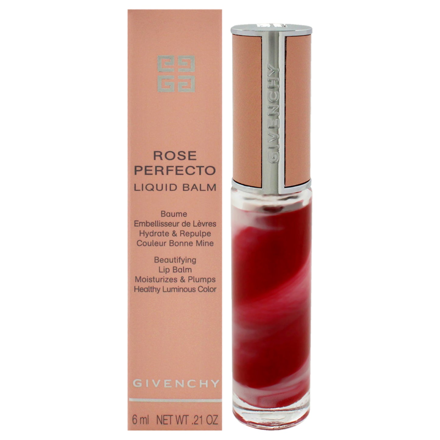 Rose Perfecto Tinted Liquid Lip Balm - 37 Rouge Graine by Givenchy for Women - 0.21 oz Lip Balm