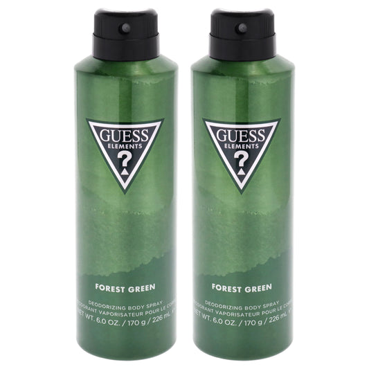 Guess Elements - Forest Green by Guess for Men - 6 oz Body Spray - Pack of 2