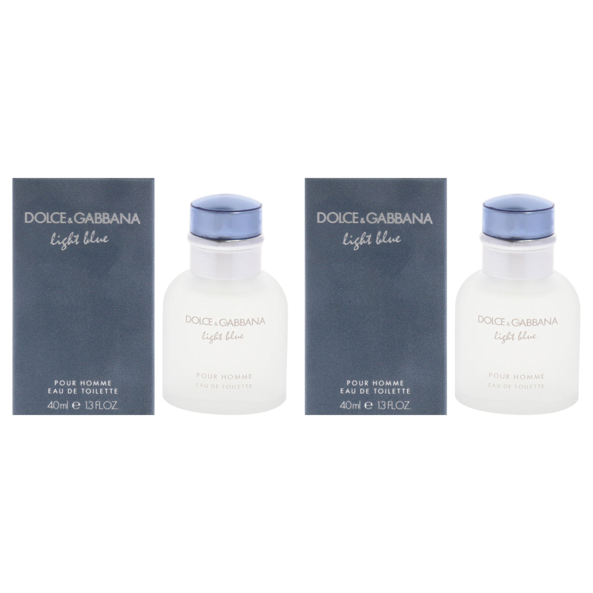 Light Blue by Dolce and Gabbana for Men - 1.3 oz EDT Spray - Pack of 2