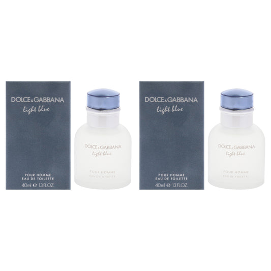 Light Blue by Dolce and Gabbana for Men - 1.3 oz EDT Spray - Pack of 2