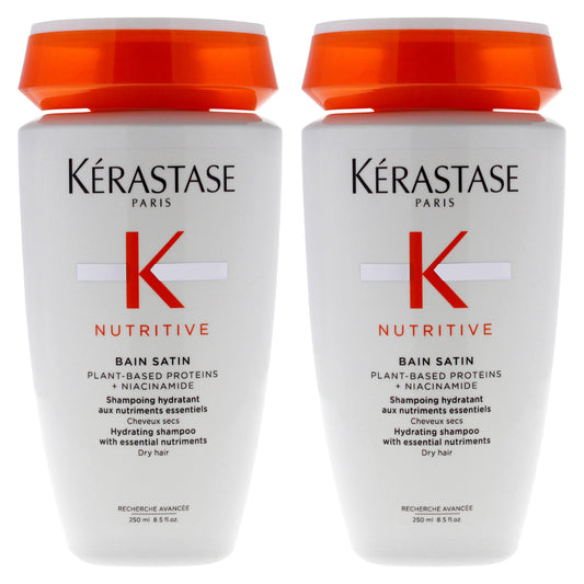 Nutritive Bain Satin Shampoo by Kerastase for Unisex - 8.5 oz Shampoo - Pack of 2