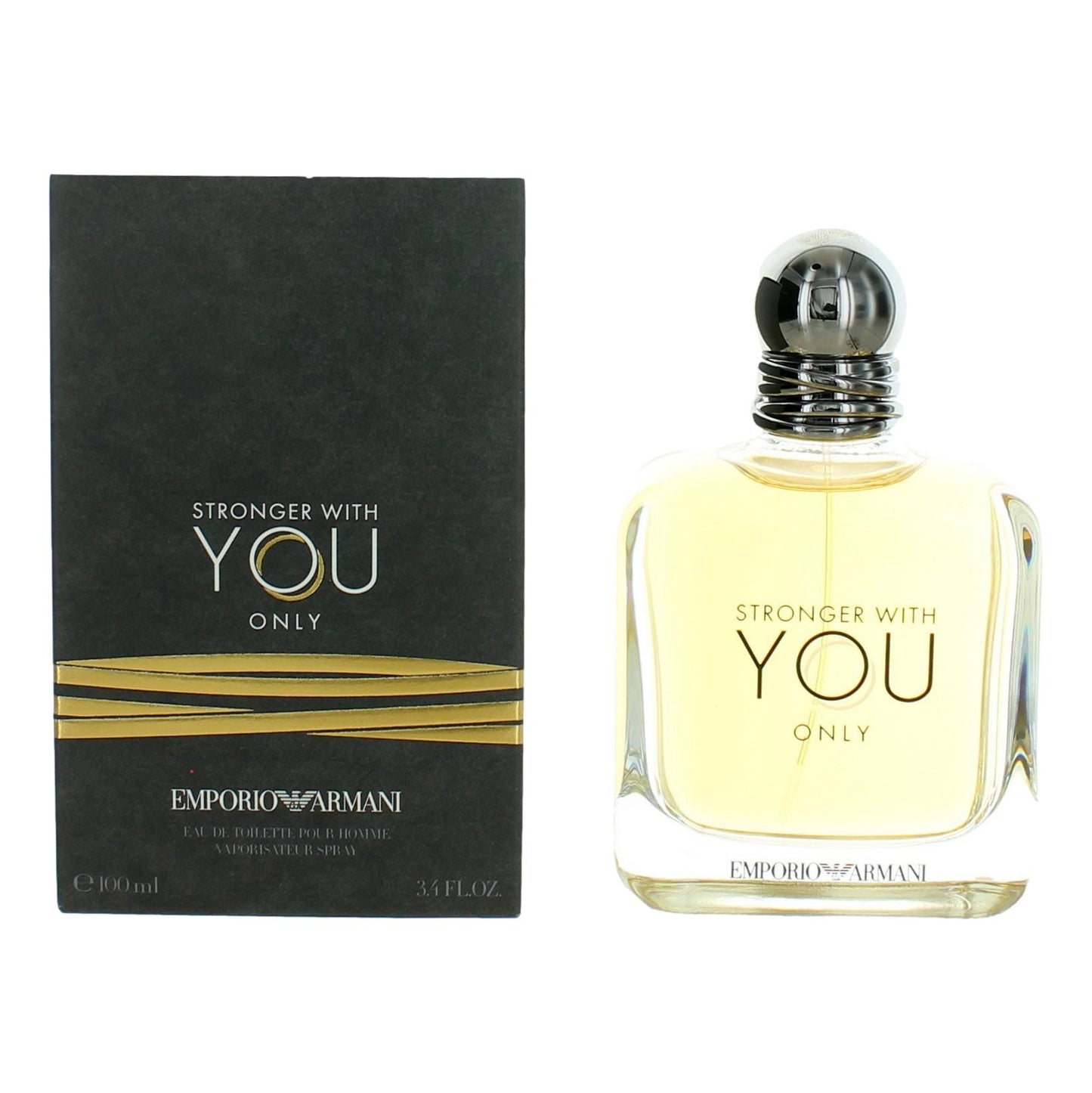 Stronger With You Only by Emporio Armani, 3.4 oz Eau De Toilette Spray for Men