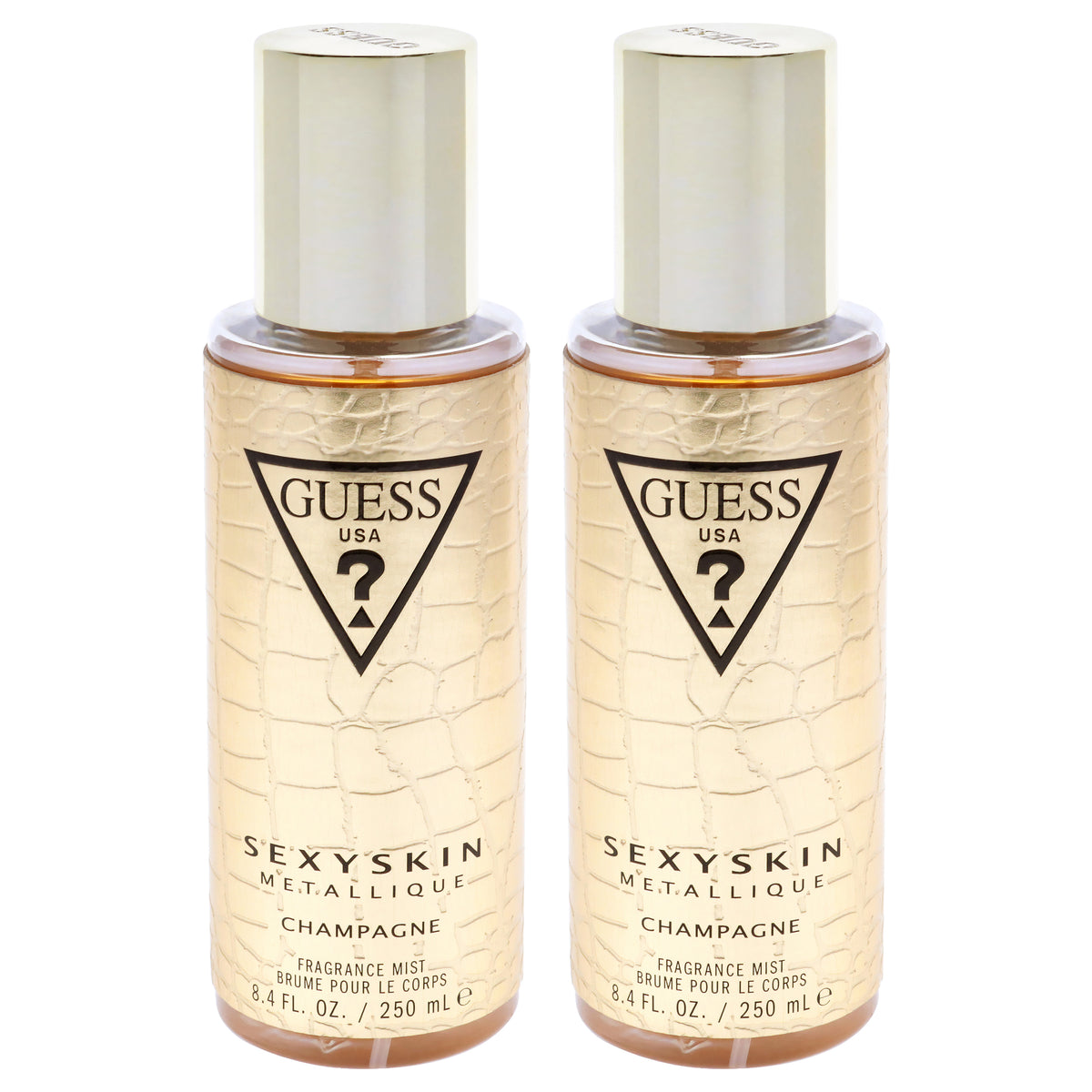 Guess Sexy Skin Metallique - Champagne by Guess for Women - 8.4 oz Fragrance Mist - Pack of 2