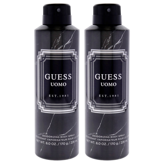 Guess Uomo by Guess for Men - 6 oz Body Spray - Pack of 2