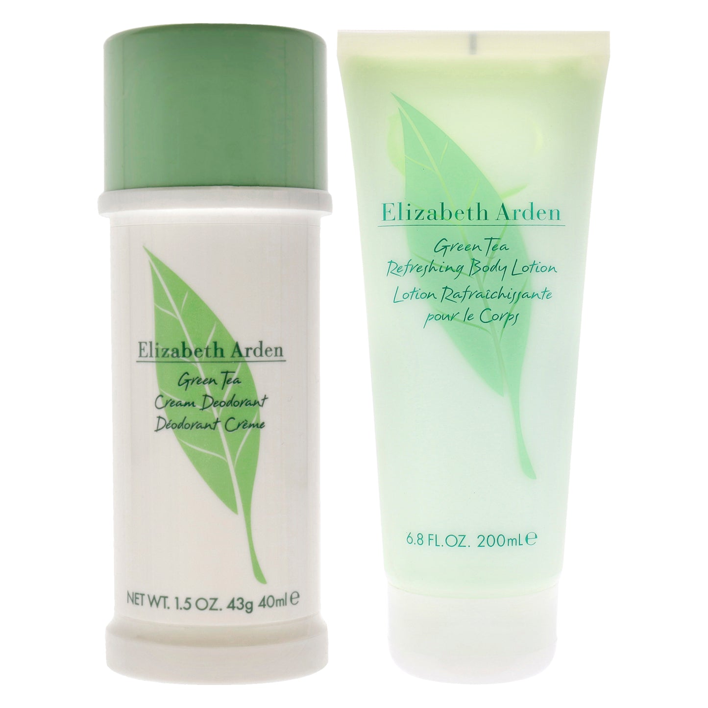 Green Tea kit by Elizabeth Arden for Women - 2 Pc Kit 6.8oz Green Tea Refreshing Body Lotion, 1.5oz Green Tea Cream Deodorant