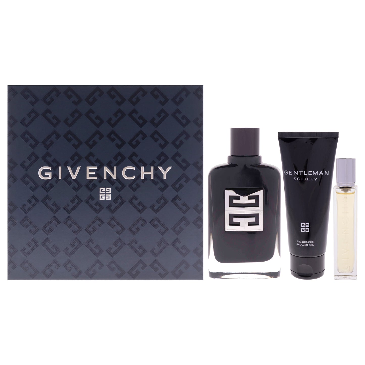 Gentleman Society by Givenchy for Men - 3 Pc Gift Set 3.3oz EDP Spray, 0.42oz EDP Spray (Mini), 2.5oz Shower Gel