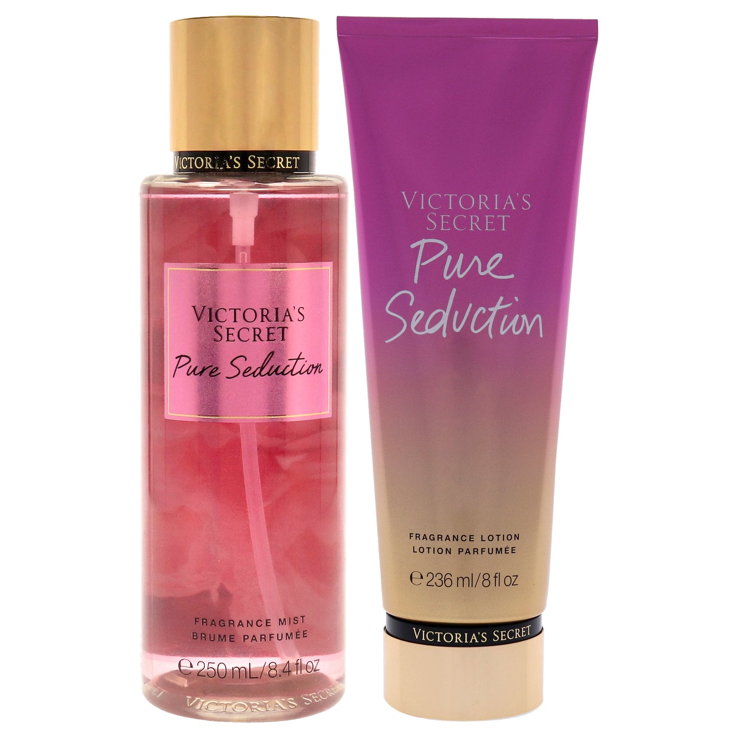 Pure Seduction by Victorias Secret for Women - 2 Pc Kit 8.4 oz Fragrance Mist, 8 oz Body Lotion