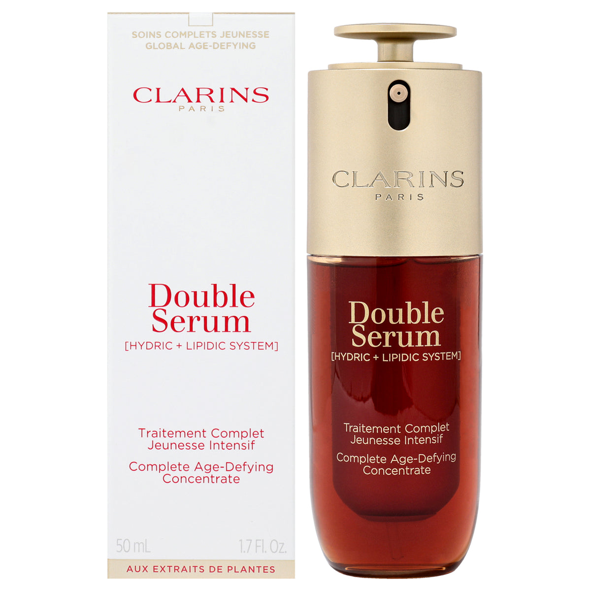 Double Serum Complete Age Control Concentrate by Clarins for Unisex - 1.6 oz Serum