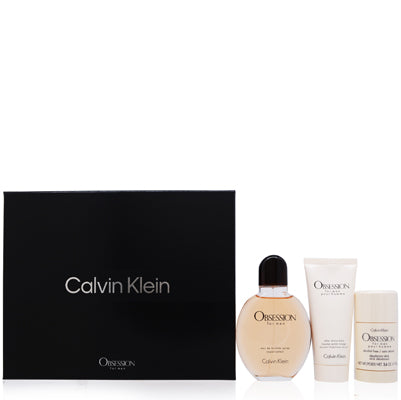 Obsession 3 Pcs Set For Men: 4.2 Eau De Toilette Spray + 3.3 After Shave Balm + 2.6 Deodorant Stick.