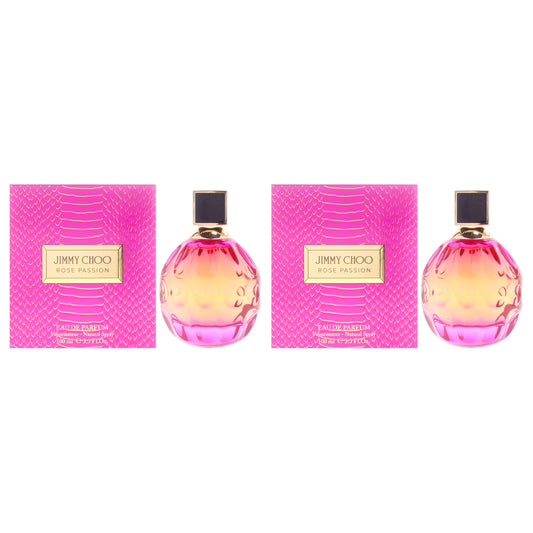 Rose Passion by Jimmy Choo for Women - 3.3 oz EDP Spray - Pack of 2