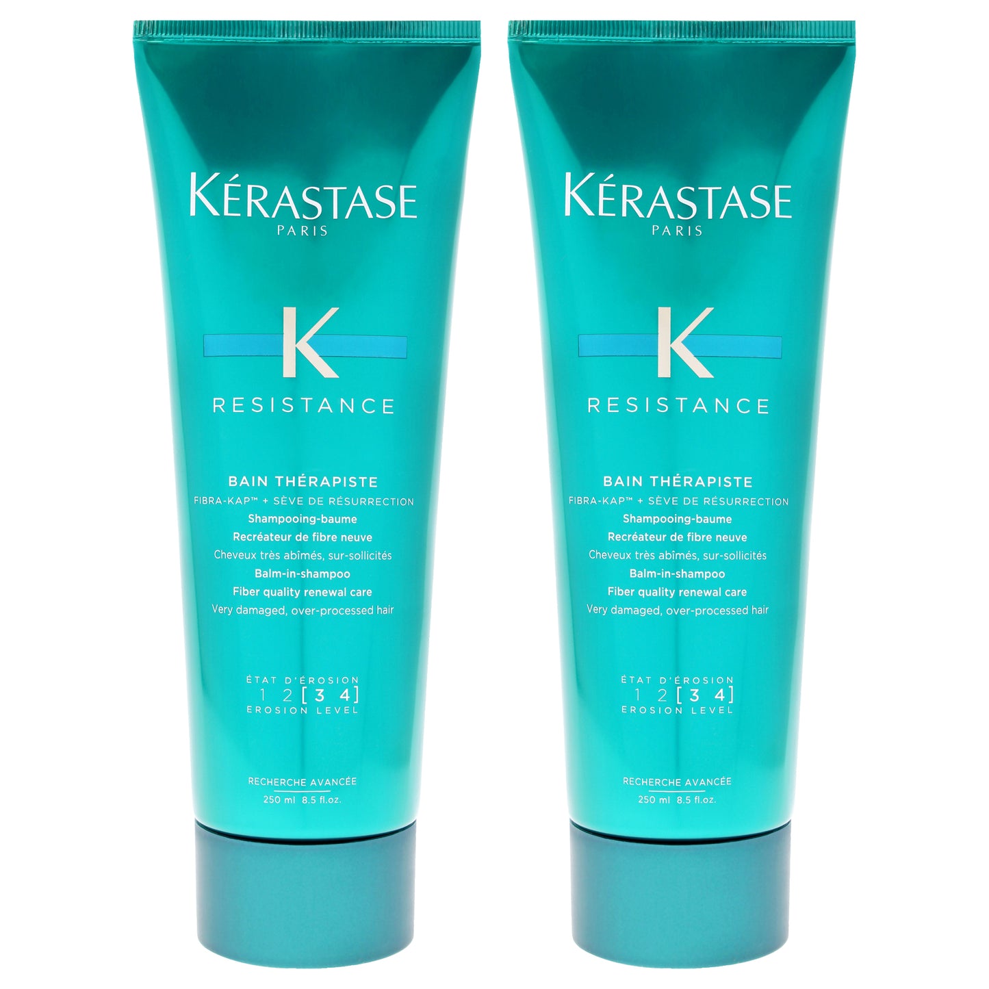 Resistance Bain Therapiste Shampoo by Kerastase for Unisex - 8.5 oz Shampoo - Pack of 2