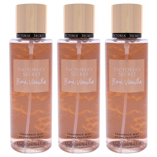 Bare Vanilla by Victorias Secret for Women - 8.4 oz Fragrance Mist - Pack of 3