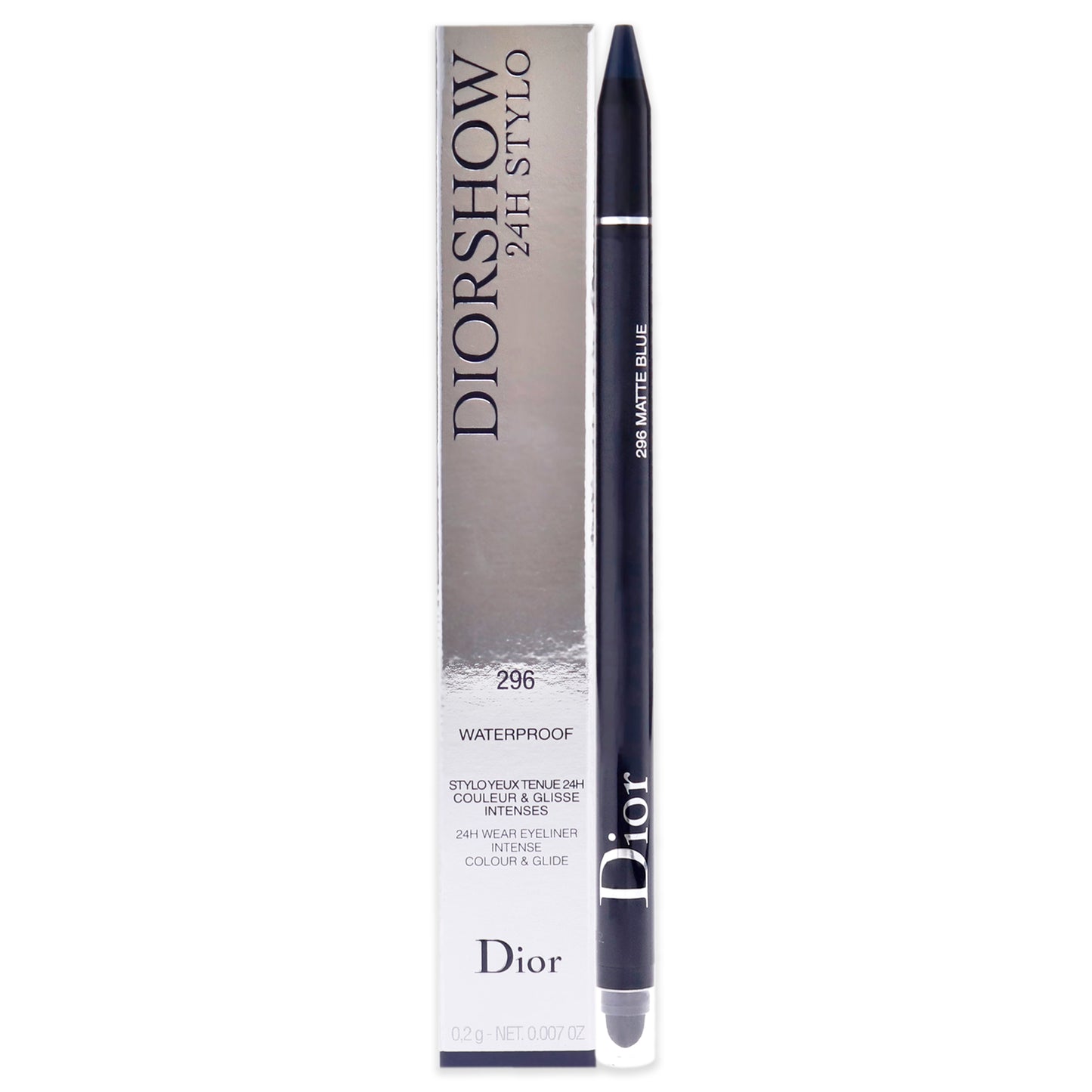 Diorshow 24H Stylo Waterproof Eyeliner - 296 Matte Blue by Christian Dior for Women - 0.007 oz Eyeliner