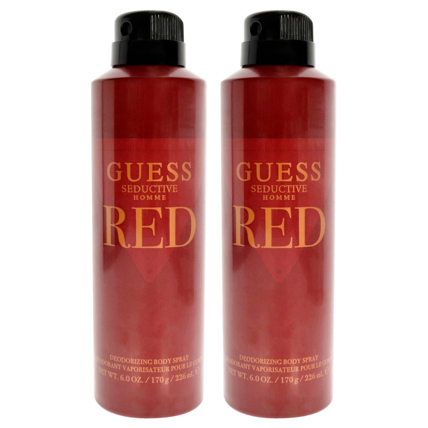 Guess Seductive Homme Red by Guess for Men - 6 oz Body Spray - Pack of 2