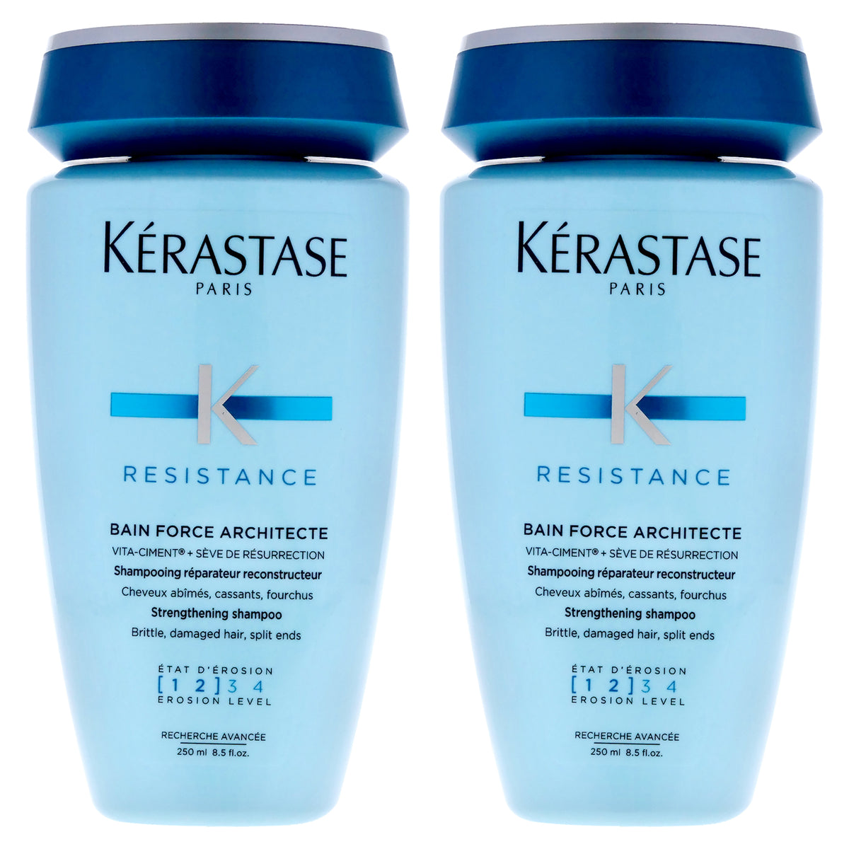 Bain Force Architecte Shampoo by Kerastase for Unisex - 8.5 oz Shampoo - Pack of 2