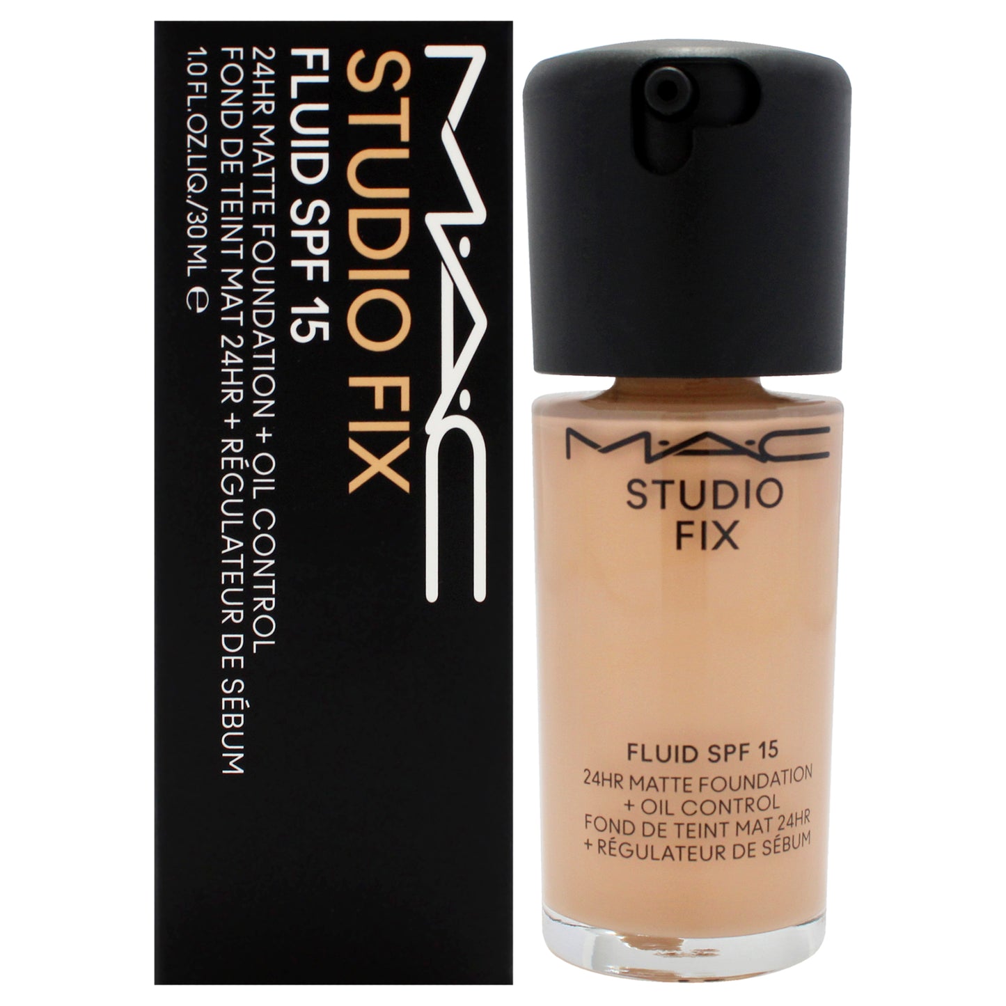Studio Fix Fluid SPF 15 24HR Matte Foundation Plus Oil Control - NC27 Beige With Neutral Undertone by MAC for Women - 1 oz Foundation