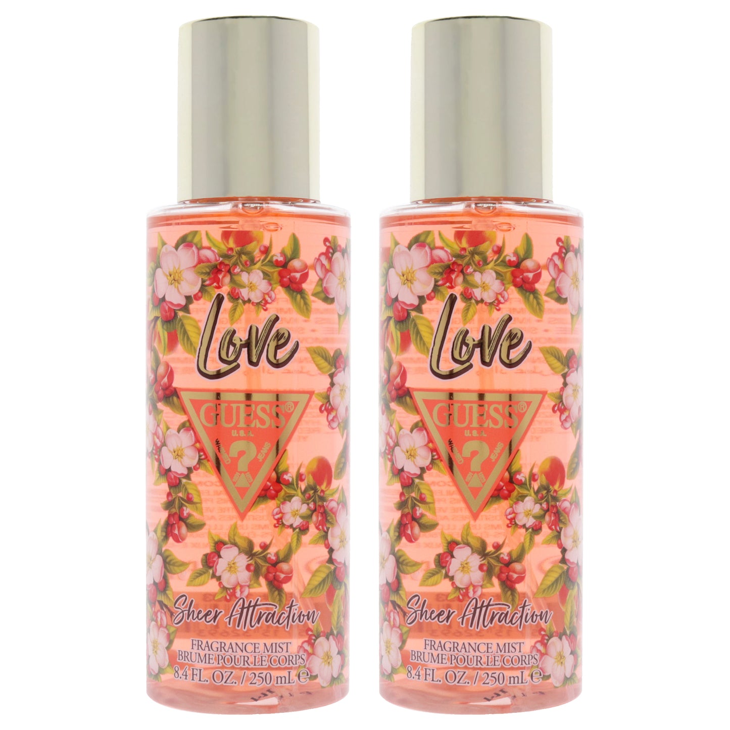Guess Love Sheer Attraction by Guess for Women - 8.4 oz Fragrance Mist - Pack of 2