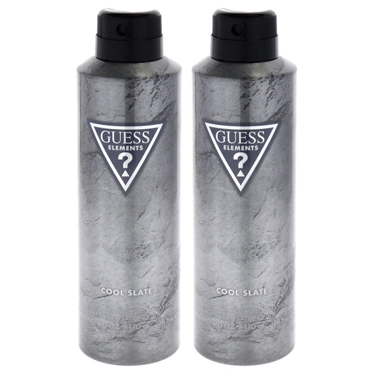 Guess Elements - Cool Slate by Guess for Men - 6 oz Body Spray - Pack of 2