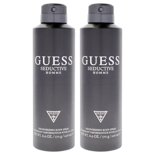 Guess Seductive Homme by Guess for Men - 6 oz Deodorant Body Spray - Pack of 2