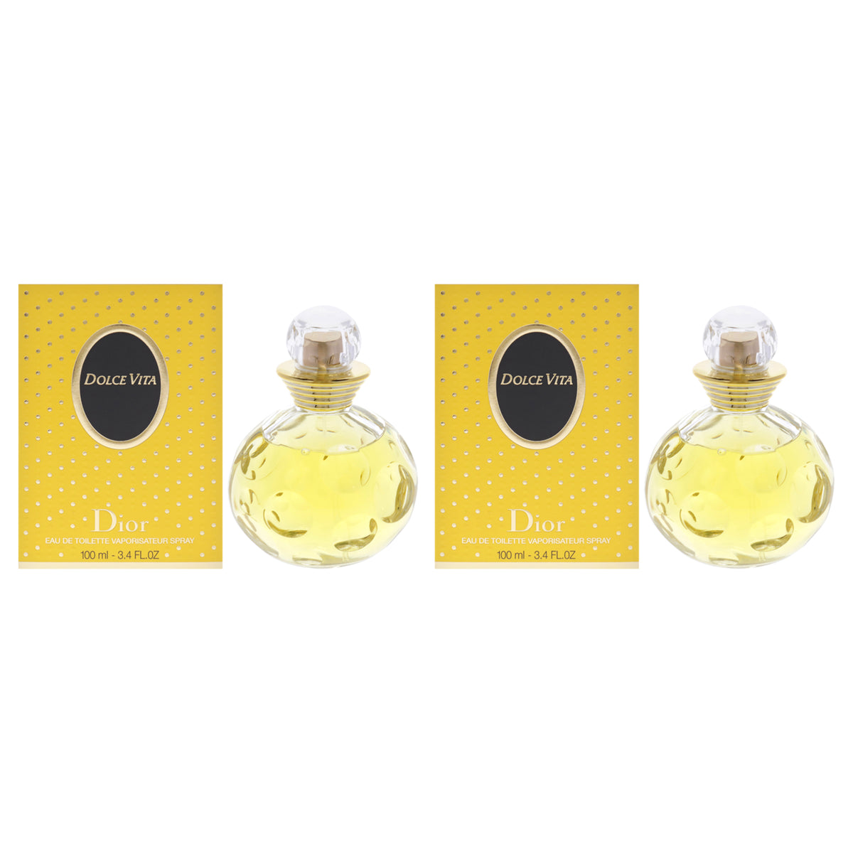 Dolce Vita by Christian Dior for Women - 3.4 oz EDT Spray - Pack of 2