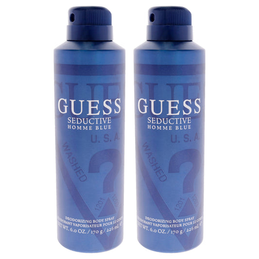 Guess Seductive Homme Blue by Guess for Men - 6 oz Body Spray - Pack of 2