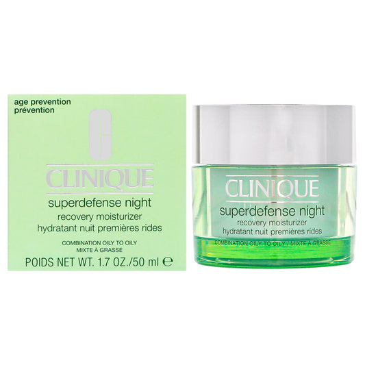 Superdefense Night Recovery Moisturizer - Combination Oily To Oily by Clinique for Women - 1.7 oz Moisturizer