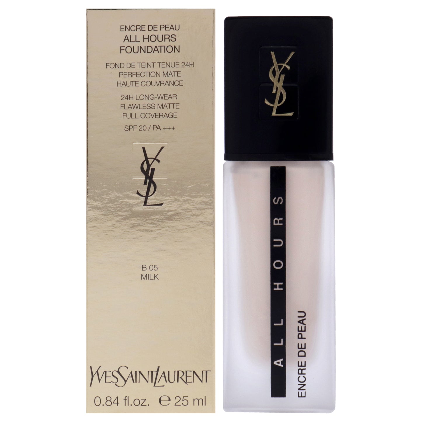 All Hours Foundation SPF 20 - B05 Milk by Yves Saint Laurent for Women - 0.84 oz Foundation