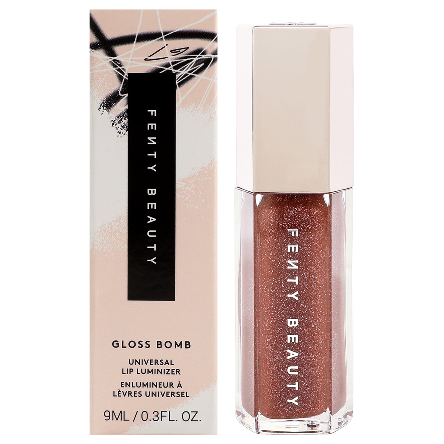 Gloss Bomb Universal Lip Luminizer - Rose Amber Fantasy by Fenty Beauty for Women - 0.3 oz Lip Gloss