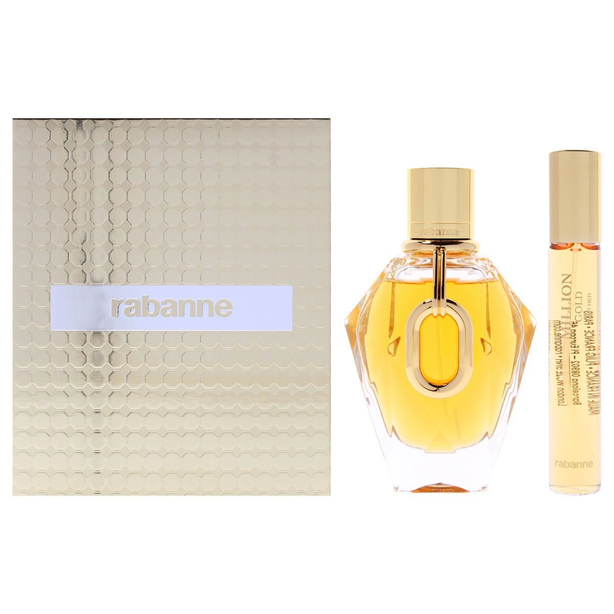 Million Gold by Paco Rabanne for Women - 2 Pc Gift Set 3oz EDP Spray, 0.68oz EDP Spray