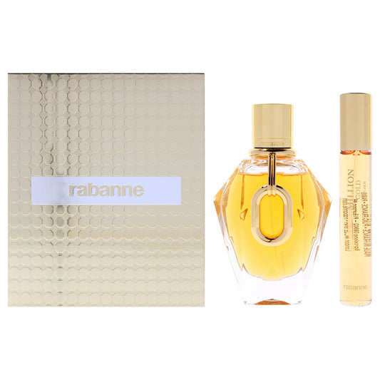 Million Gold by Paco Rabanne for Women - 2 Pc Gift Set 3oz EDP Spray, 0.68oz EDP Spray